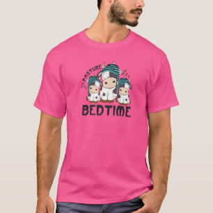 Weide Bedtime Süße Tier Kuh Bauer T-Shirt