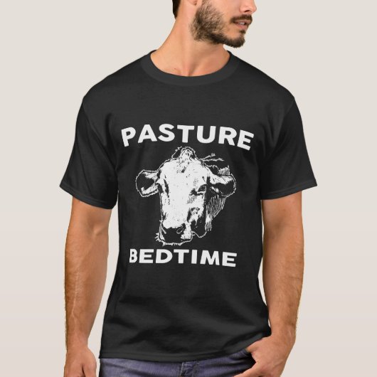 Weide Bettzeit Kuh V2 T-Shirt (Vorderseite)