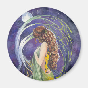 Weide, der Mond und Nacht Magnet