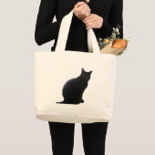 Weide die schwarze Katze Jumbo Stoffbeutel (Vorderseite (Produkt))