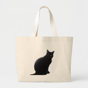 Weide die schwarze Katze Jumbo Stoffbeutel