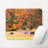 Weide im Herbst Blätter Kühe Mousepad (Mit Mouse)