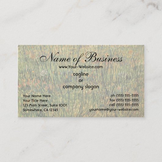 Weide in Bloom von Vincent van Gogh Visitenkarte (Vorderseite)