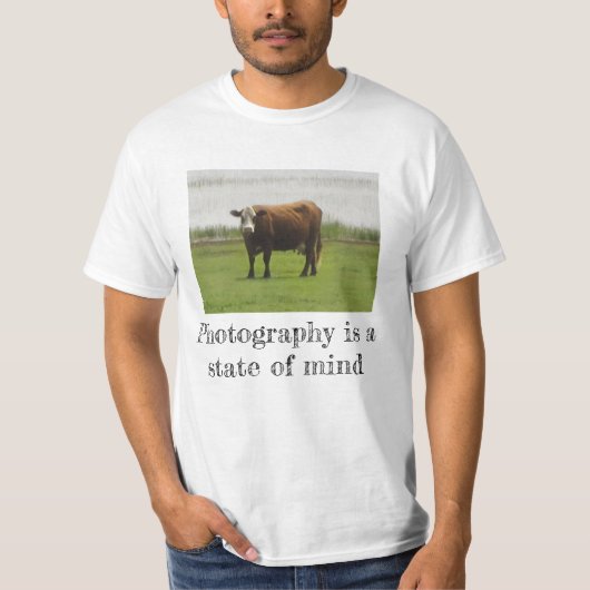 Weide Laune – Kuh Foto T-Shirt (Vorderseite)