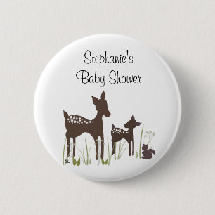 Weide-Rotwild-Babyparty-Knopf Button
