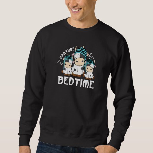 Weide Schlafenszeit Süßes Tier  Kuh Bauer  1 Sweatshirt (Vorderseite)