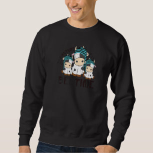 Weide Schlafenszeit Süßes Tier Kuh Bauer Sweatshirt