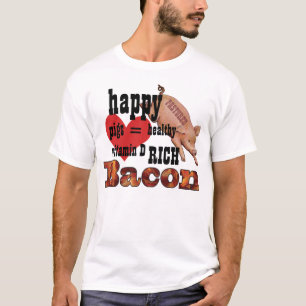 Weide-Schweine Bacon Süßes Schwein und Herz T-Shirt