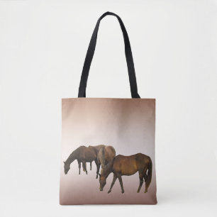 Weidegang Braune Pferde Tiertoilette Tasche