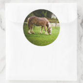 Weidegang nach dem Baden Runder Aufkleber (Tasche)