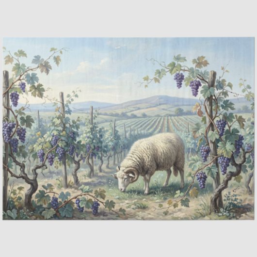 Weidegang Widder Dekorative Ausschnittkunst Seidenpapier (Vorderseite)