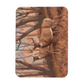 Weidehirsche im Retro-Stil Magnet (Vertikal)