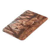 Weidehirsche im Retro-Stil Magnet (Linke Seite)