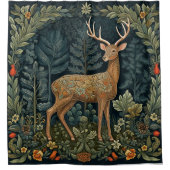 Weidehirsche im Wald Duschvorhang (Vorderseite)