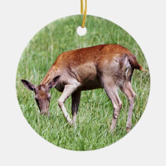 Weidehirse Keramik Ornament (Vorne)