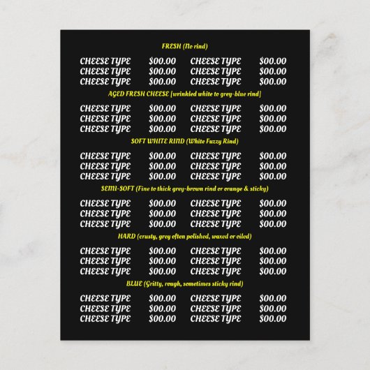 Weidekühe, Käsemongerwerbung Flyer (Hinten)