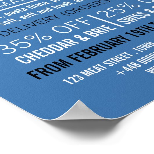 Weidekühe, Käsemongerwerbung Poster (Ecke)