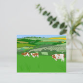 Weidekühe Postkarte (Stehend Vorderseite)