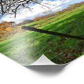 Weideland im Herbst Foto drucken (Ecke)