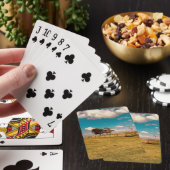 Weideland mit Zaun und Bäumen Spielkarten (In Situ)