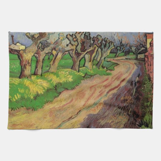 Weiden am Pollard von Vincent van Gogh Geschirrtuch (Horizontal)