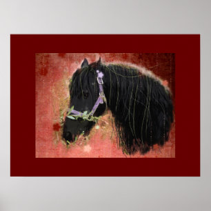 Weiden auf den Feldern - Poster