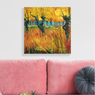 Weiden bei Sonnenuntergang Van Gogh Leinwanddruck