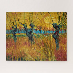 Weiden bei Sonnenuntergang Van Gogh Puzzle