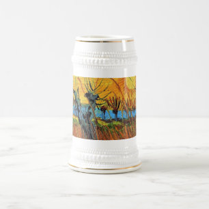 Weiden bei Sonnenuntergang, Vincent van Gogh Bierglas