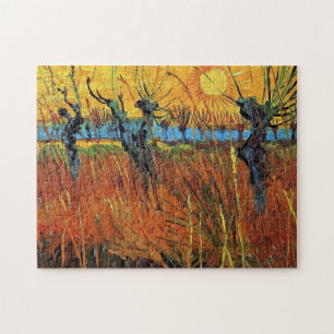 Weiden bei Sonnenuntergang, Vincent van Gogh Puzzle
