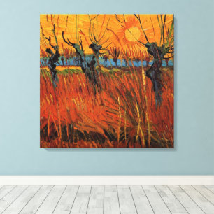 Weiden bei Sonnenuntergang von Vincent van Gogh Leinwanddruck