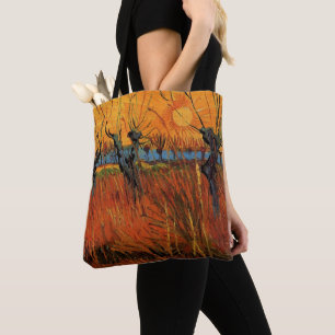 Weiden bei Sonnenuntergang von Vincent van Gogh Tasche