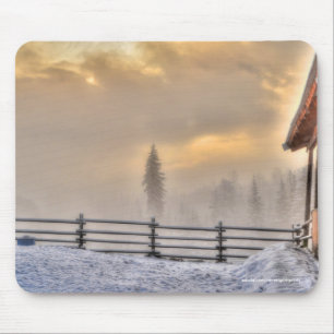 Weiden im Winterschnee Mousepad