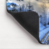 Weiden im Winterschnee Mousepad (Ecke)
