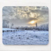 Weiden im Winterschnee Mousepad (Vorne)