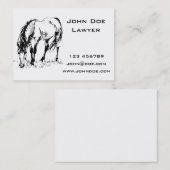 Weiden lassen der Pferdeillustration Visitenkarte (Vorne/Hinten)