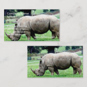 Weiden lassen der weißen Nashorn-Visitenkarten Visitenkarte (Vorne/Hinten)