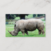 Weiden lassen der weißen Nashorn-Visitenkarten Visitenkarte (Rückseite)