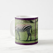 Weiden lassen des Zebra, der Zebra weiden lässt Kaffeetasse (Vorderseite Links)