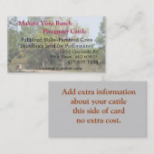 Weiden lassen von Kuh-Geschäften Card2-customize Visitenkarte (Vorne/Hinten)