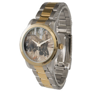 Weiden lassen von Stier-Elchen Armbanduhr