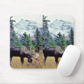 Weiden lassen von Stier-Elchen Mousepad (Mit Mouse)