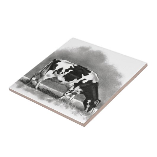 Weiden lassende Holstein-Kuh: Fliese (Seite)