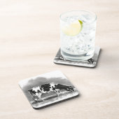 Weiden lassende Holstein-Kuh: Getränkeuntersetzer (Rechte Seite)