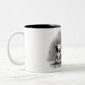 Weiden lassende Holstein-Kuh: Zweifarbige Tasse (Links)