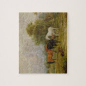 Weiden lassende Pferde: Stuten und Fohlen auf Puzzle (Vertikal)