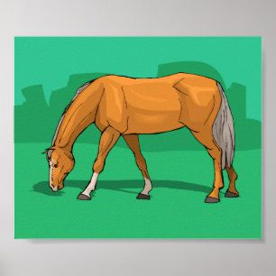 Weiden Palomino Pferdethema Pferdewind Pferdewind Poster