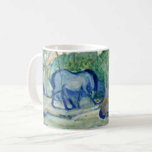 Weiden von Franz Marc, Vintage Kunst Kaffeetasse (Vorderseite Links)