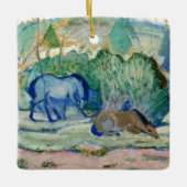 Weiden von Franz Marc, Vintage Kunst Keramikornament (Vorderseite)