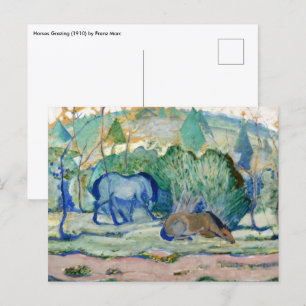 Weiden von Franz Marc, Vintage Kunst Postkarte